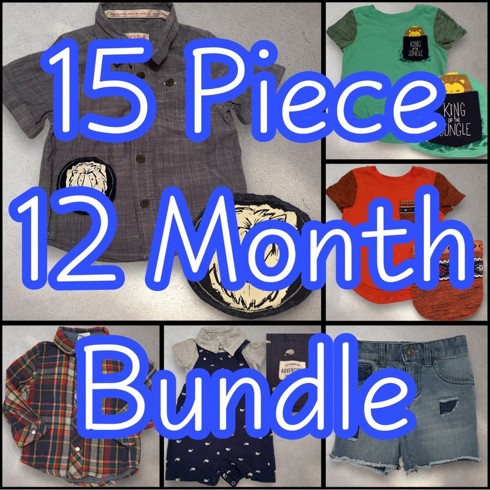15 Piece Size 12M Oshkosh Carters Thomas & Friends Paw Patrol Variety Bundle